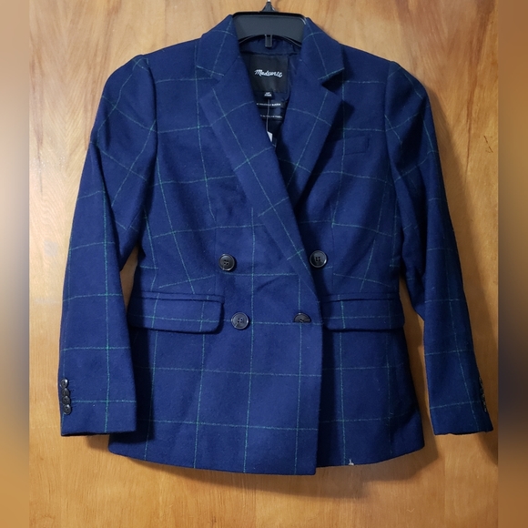 Madewell $248 Petite Rosedale Blazer in Plaid Size Petite 00  NN189 - Picture 5 of 11